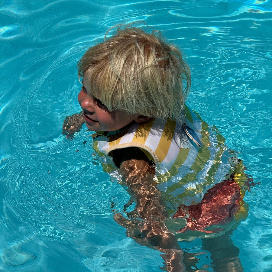 SunnyLife® Úszómellény - Sid the Seagull Mustard Stripe - SunnyLife - Nyári kellékek - OduStore