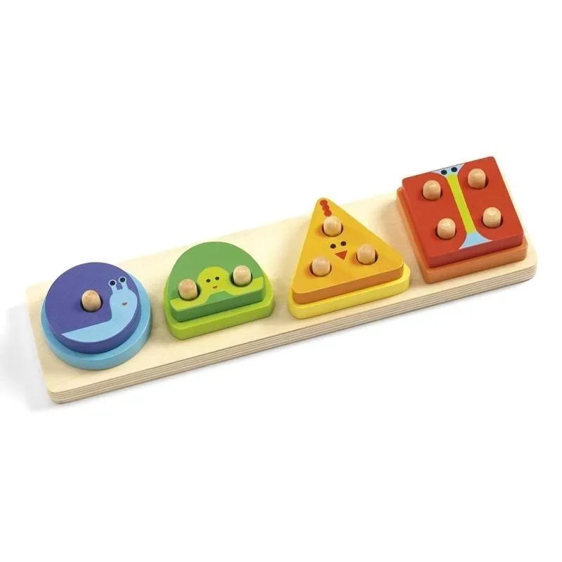 Djeco Shape Sorter, shape-insert toy - Various basics - 1234 Basic