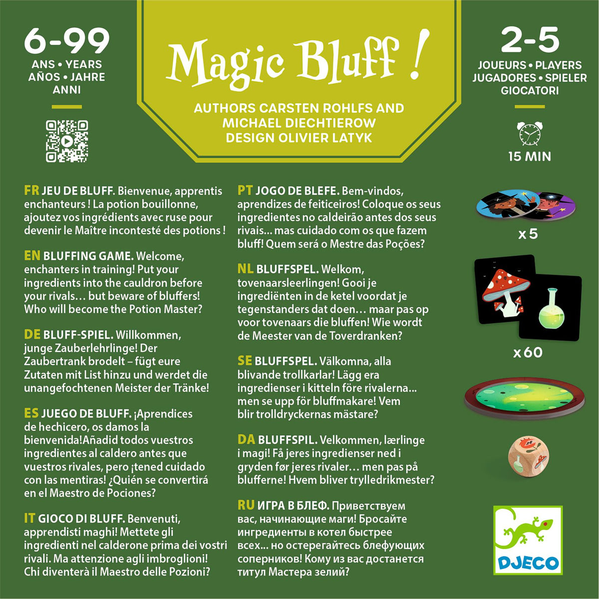 Djeco Társasjáték - Blöff Bűbáj - Magic-bluff