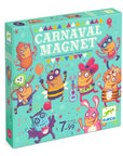 Carnaval Magnet társasjáték doboz, színes jelmezes figurákkal, 7-99 éves korosztálynak