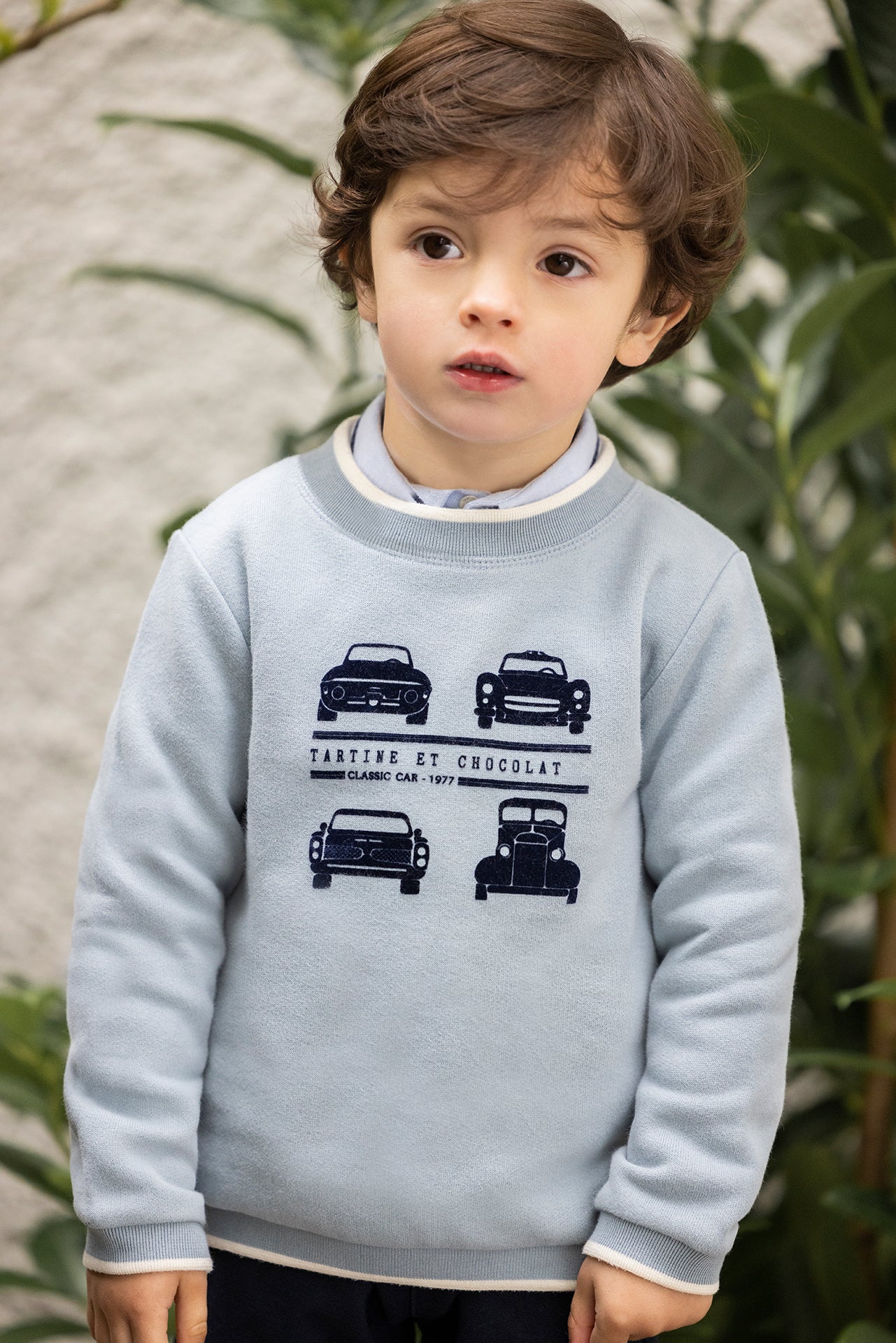 Tartine et Chocolat® Bleu nuage illustration voitures Pulóver - Tartine et Chocolat - Felsők és pulóverek - OduStore