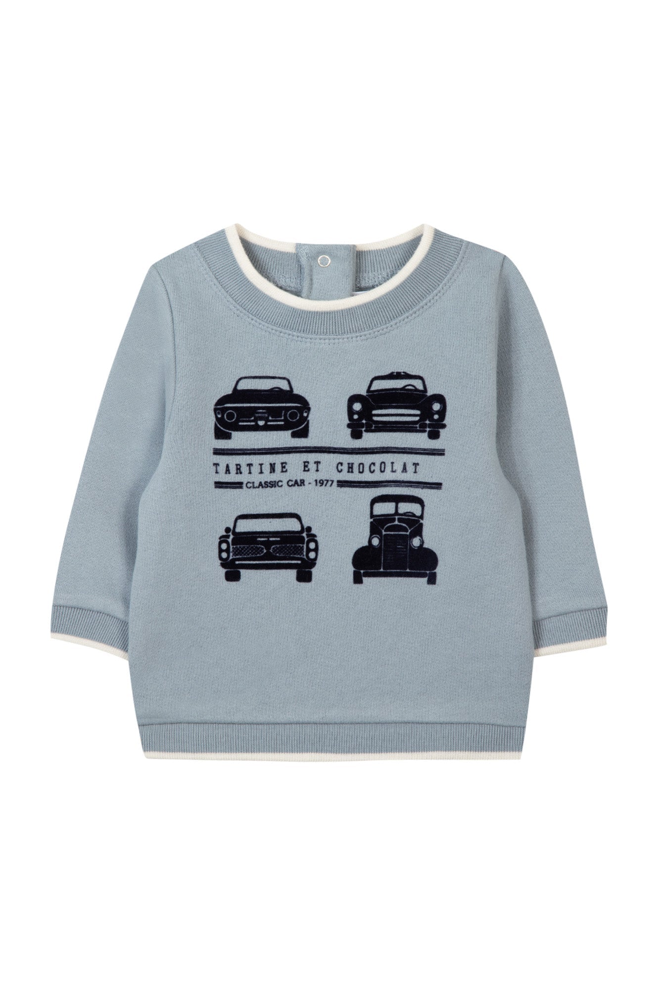 Tartine et Chocolat® Bleu nuage illustration voitures Pulóver - Tartine et Chocolat - Felsők és pulóverek - OduStore