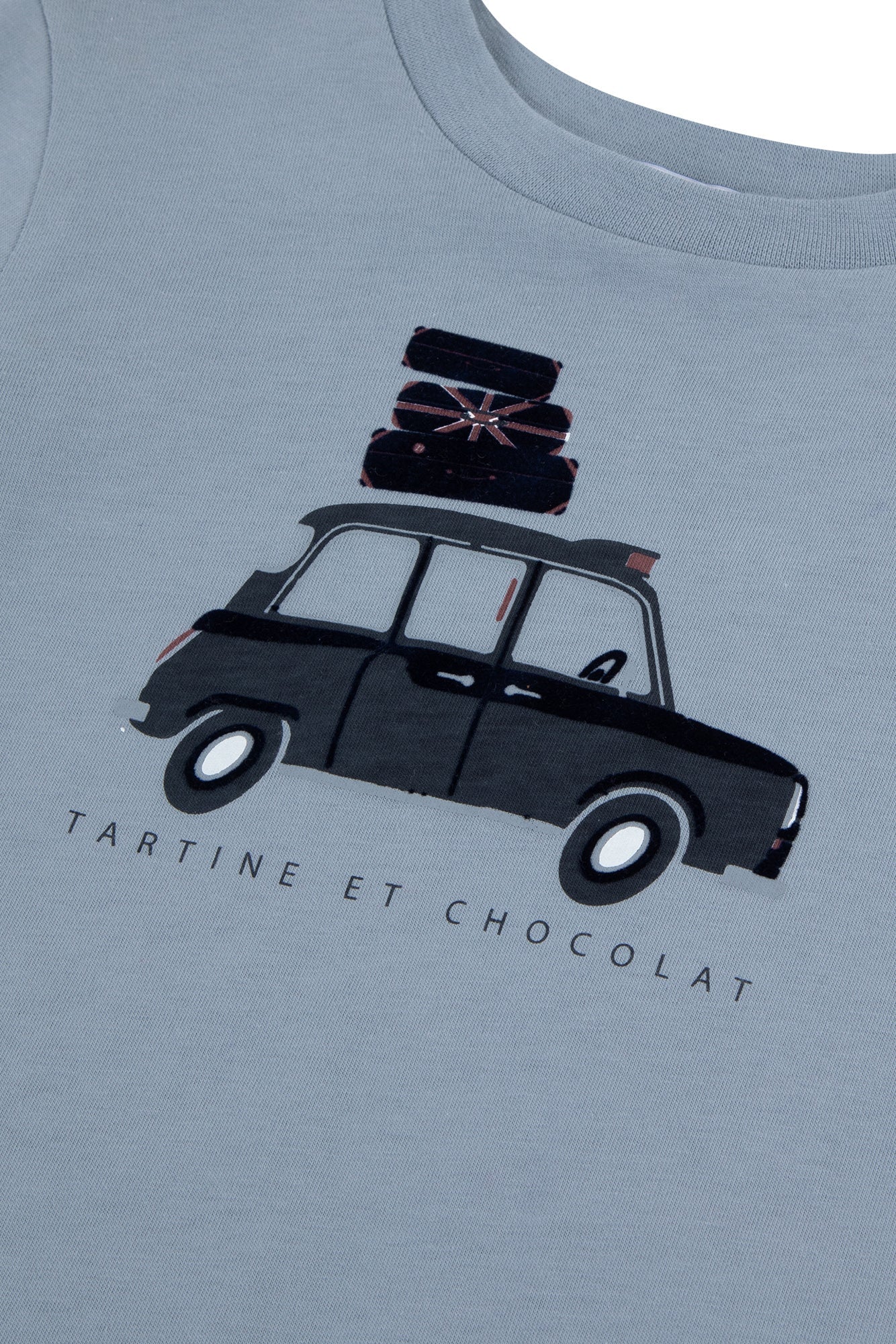 Tartine et Chocolat® Blue cloud Illustration car Hosszú ujjú póló - Tartine et Chocolat - Pólók, ingek - OduStore
