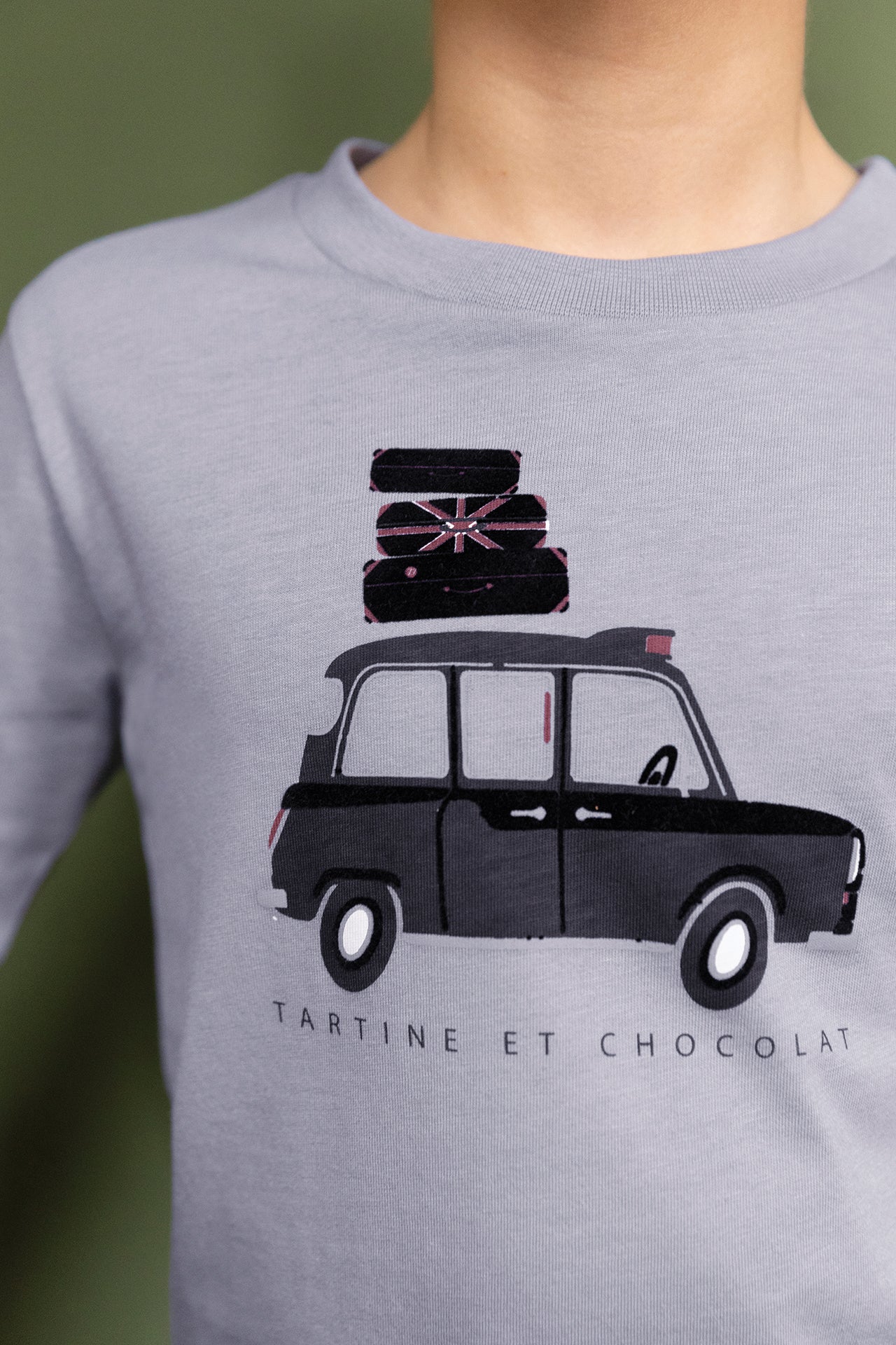 Tartine et Chocolat® Blue cloud Illustration car Hosszú ujjú póló - Tartine et Chocolat - Pólók, ingek - OduStore