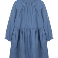 Tartine et Chocolat® Blue Embrodery floral Ruha - farmer virágos - Tartine et Chocolat - Ruhák és szoknyák - OduStore