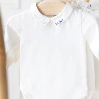 Tartine et Chocolat® Embrodery sarkvidék galléros body - Bleu grisé - Tartine et Chocolat - Body - OduStore