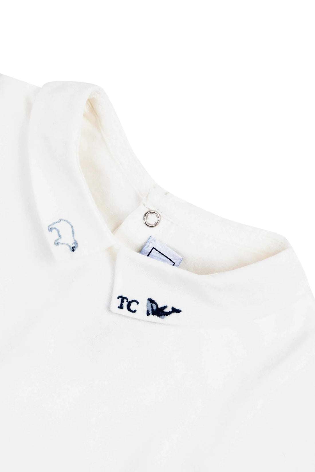 Tartine et Chocolat® Embrodery sarkvidék galléros body - Bleu grisé - Tartine et Chocolat - Body - OduStore