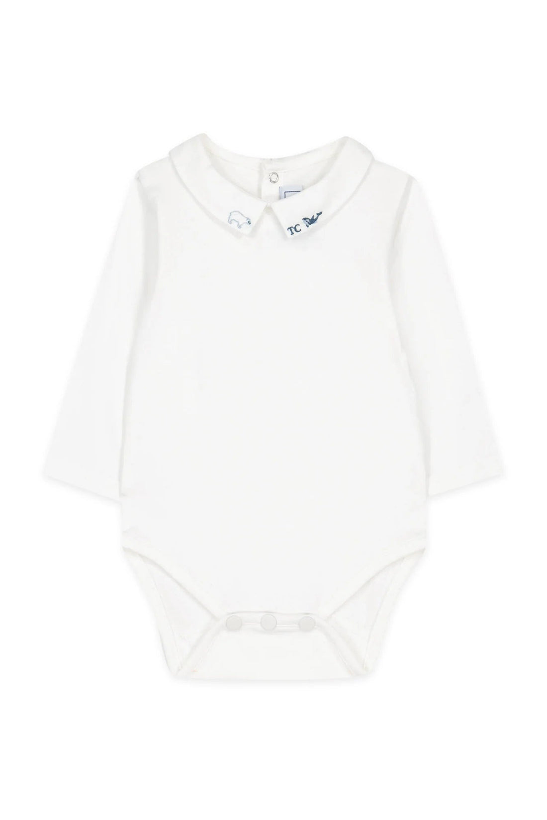 Tartine et Chocolat® Embrodery sarkvidék galléros body - Bleu grisé - Tartine et Chocolat - Body - OduStore