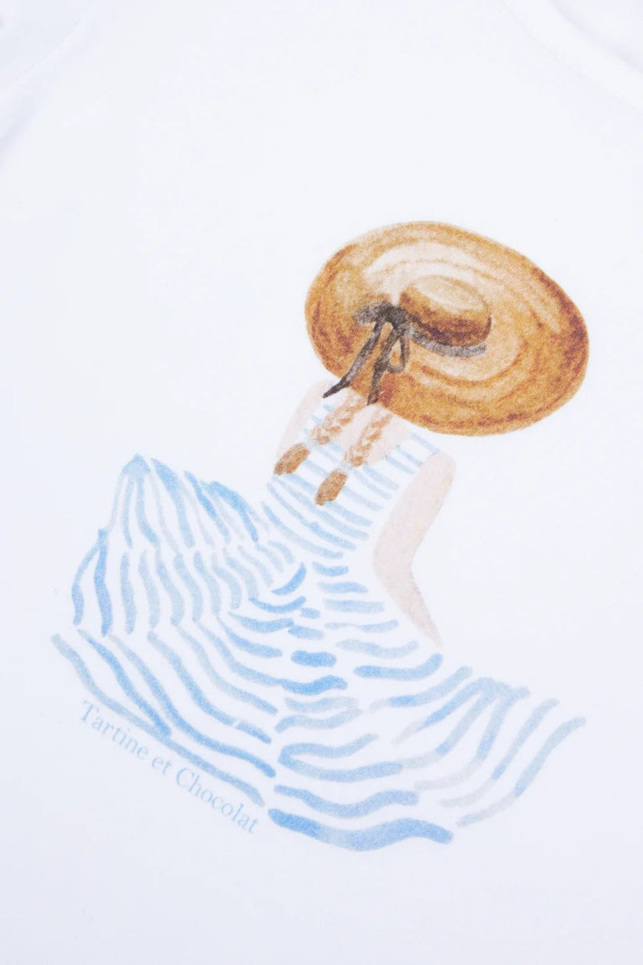Tartine et Chocolat® Fodros rövid ujjú póló kalapos kislány - Bleuet - Tartine et Chocolat - Pólók, ingek - OduStore