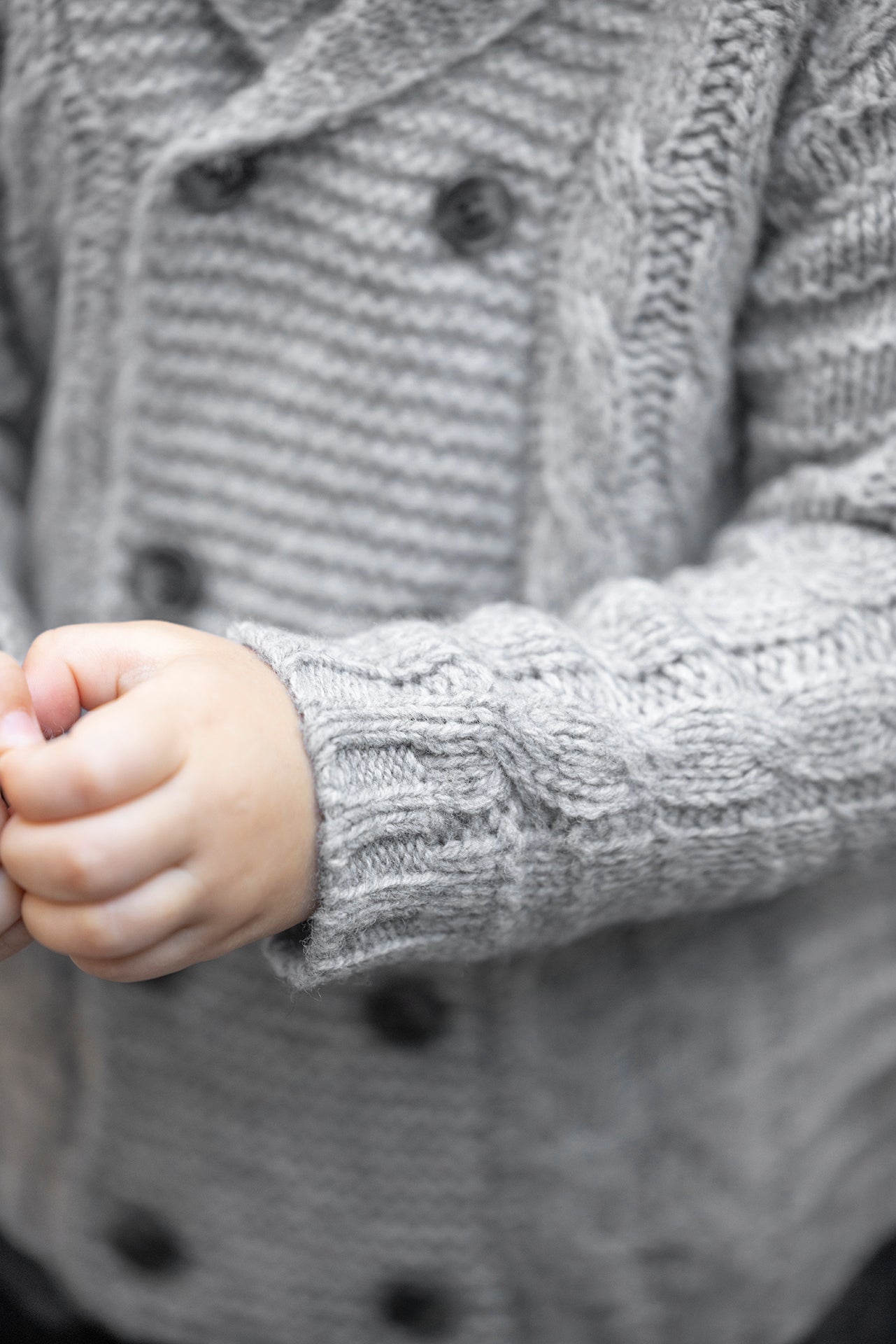 Tartine et Chocolat® Gilet Gris col châle laine Kardigán - Tartine et Chocolat - Felsők és pulóverek - OduStore