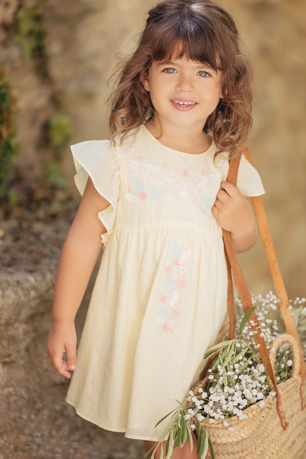 Tartine et Chocolat® Hímzett fodros ujjú ruha - Mimosa - Tartine et Chocolat - Ruhák és szoknyák - OduStore