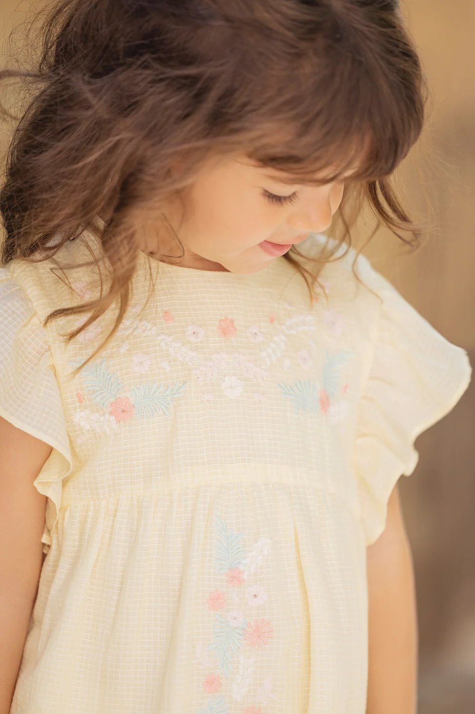 Tartine et Chocolat® Hímzett fodros ujjú ruha - Mimosa - Tartine et Chocolat - Ruhák és szoknyák - OduStore