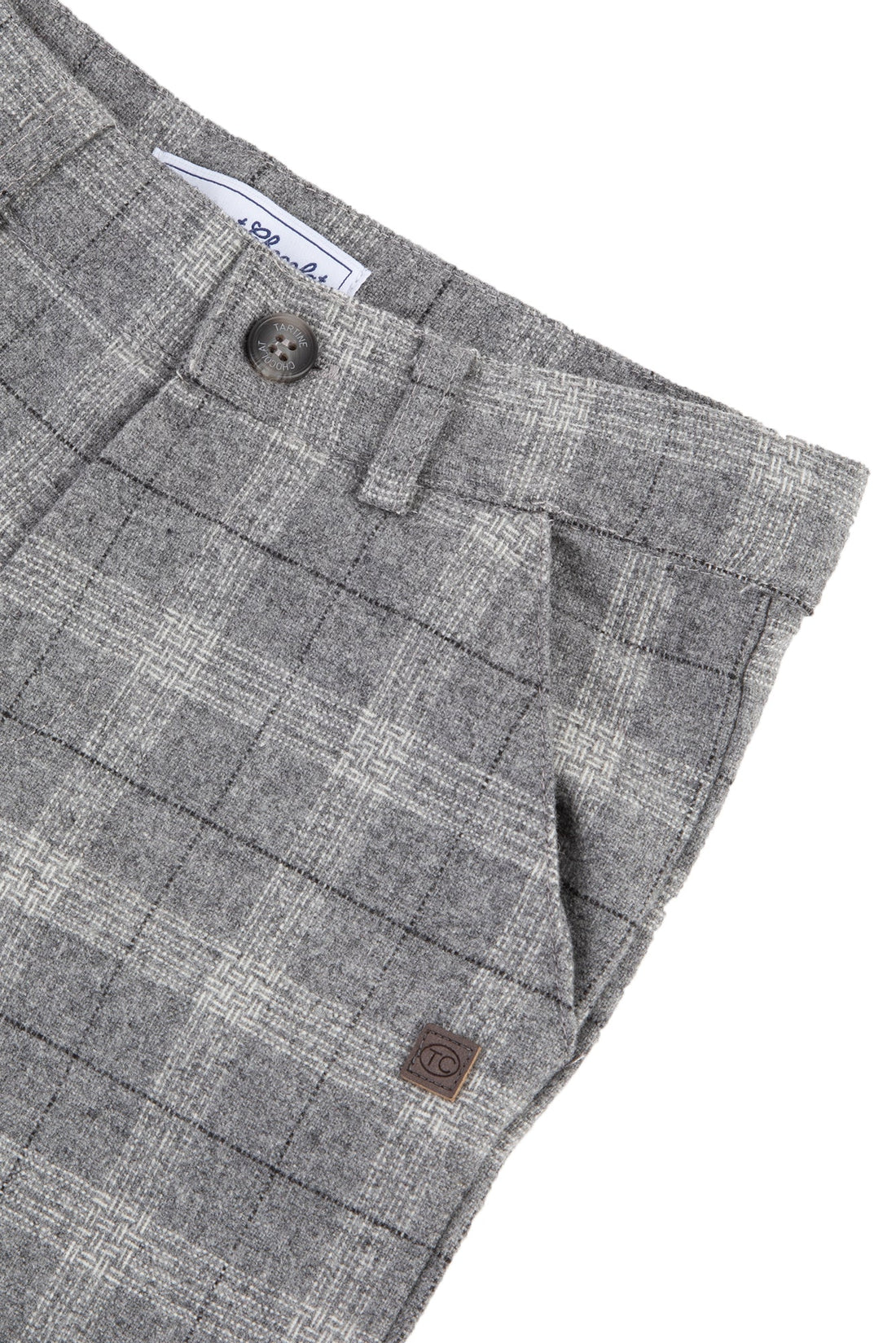 Tartine et Chocolat® Pantalon Gris flanelle carreaux Nadrág - Tartine et Chocolat - Nadrágok és Rövidnadrágok - OduStore