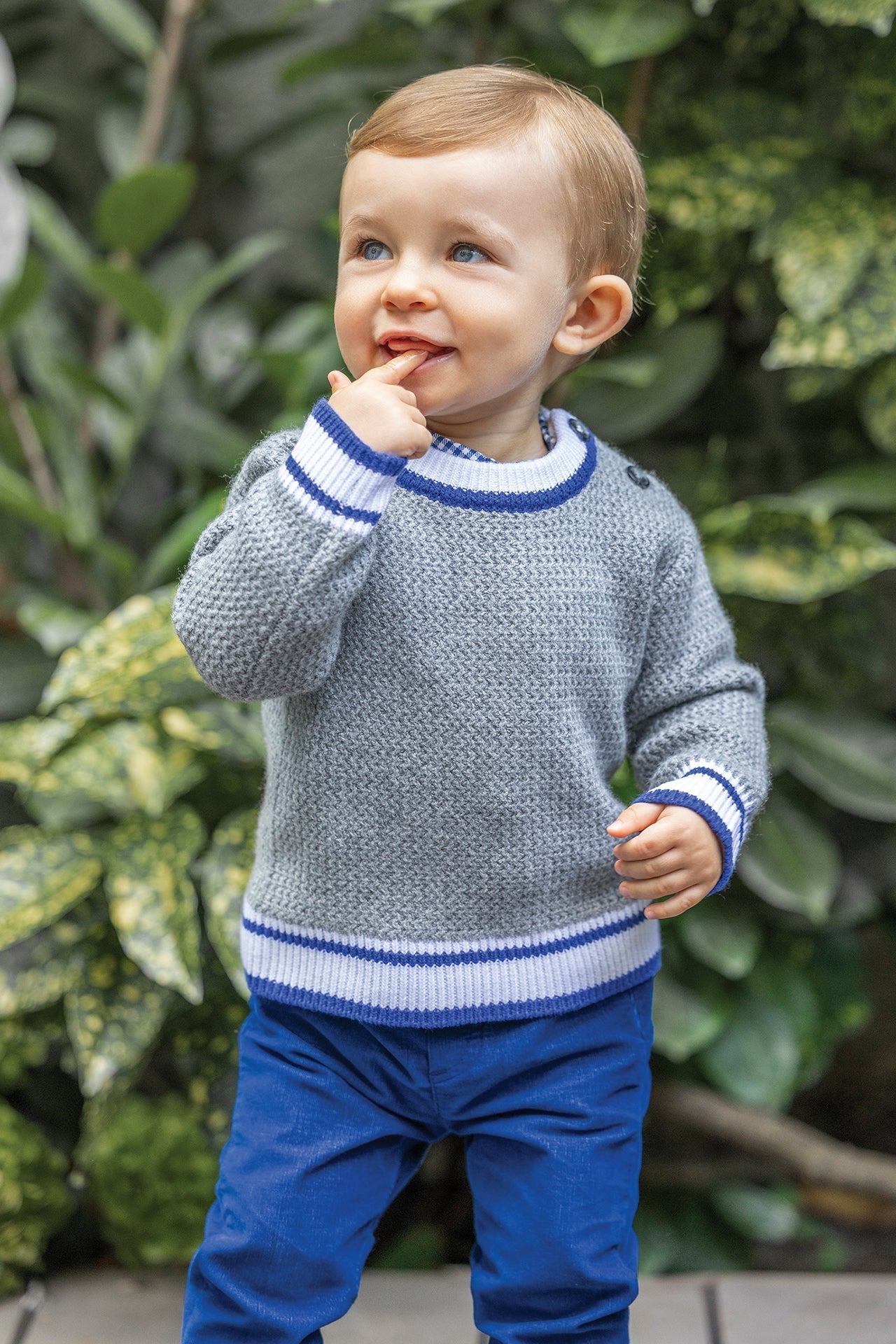 Tartine et Chocolat® PULL Gris Maille col rond Kötött pulóver - Tartine et Chocolat - Felsők és pulóverek - OduStore