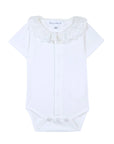 Tartine et Chocolat® Rövid ujjú, csipkés nyakú body - Blanc - Tartine et Chocolat - Body - OduStore