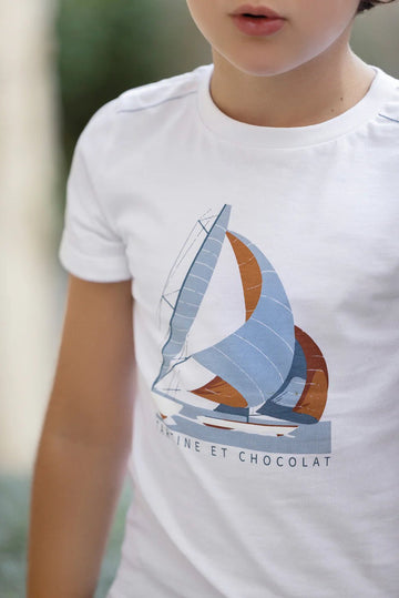 Tartine et Chocolat® Rövid ujjú póló vitorlás - Azur - Tartine et Chocolat - Pólók, ingek - OduStore