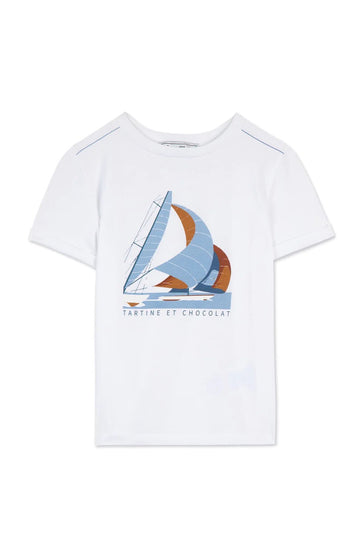 Tartine et Chocolat® Rövid ujjú póló vitorlás - Azur - Tartine et Chocolat - Pólók, ingek - OduStore