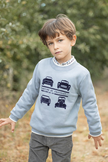 Tartine et Chocolat® Sweat Bleu illustration voitures Pulóver - Tartine et Chocolat - Pólók, ingek - OduStore