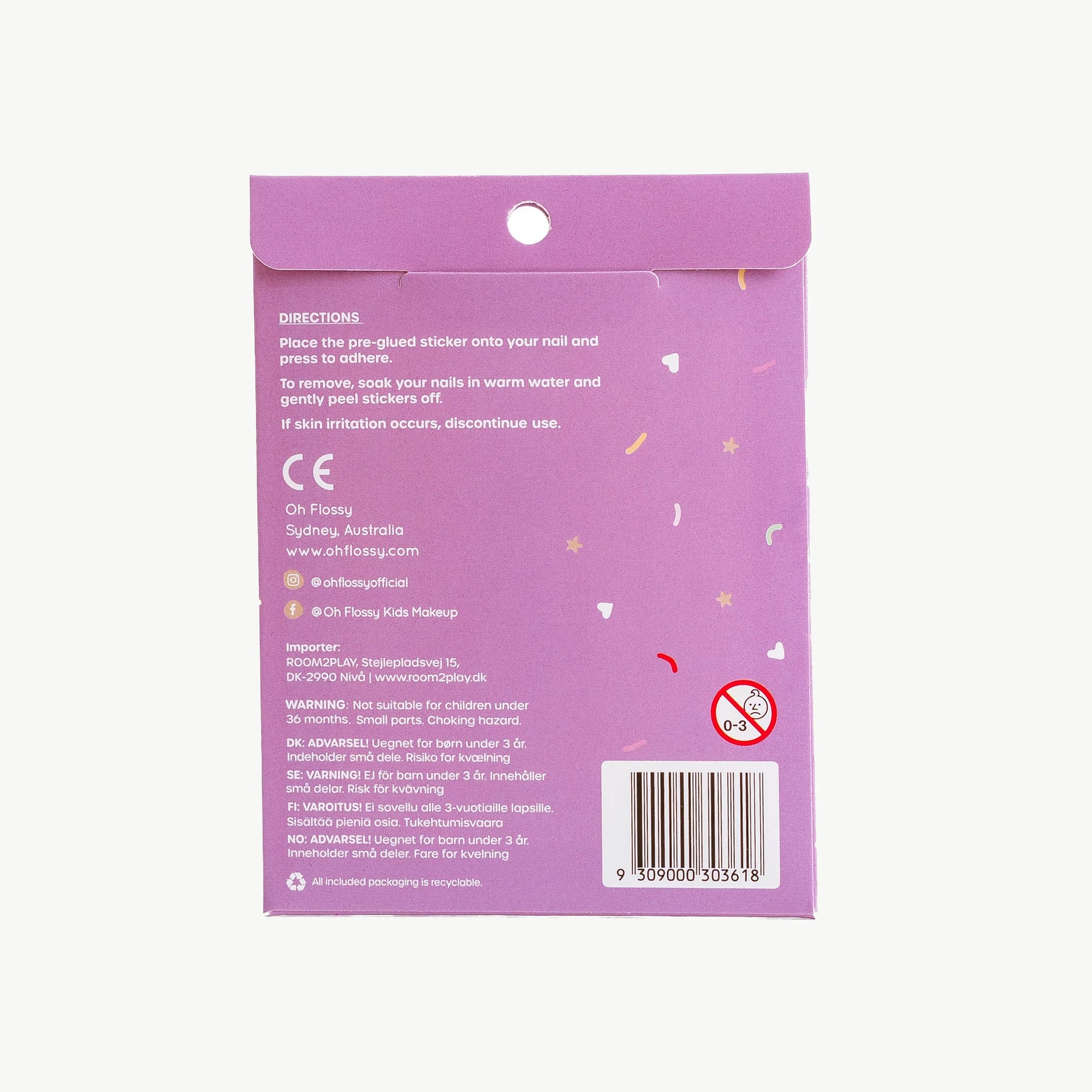 Oh Flossy Körömmatrica gyerekeknek - Magic garden