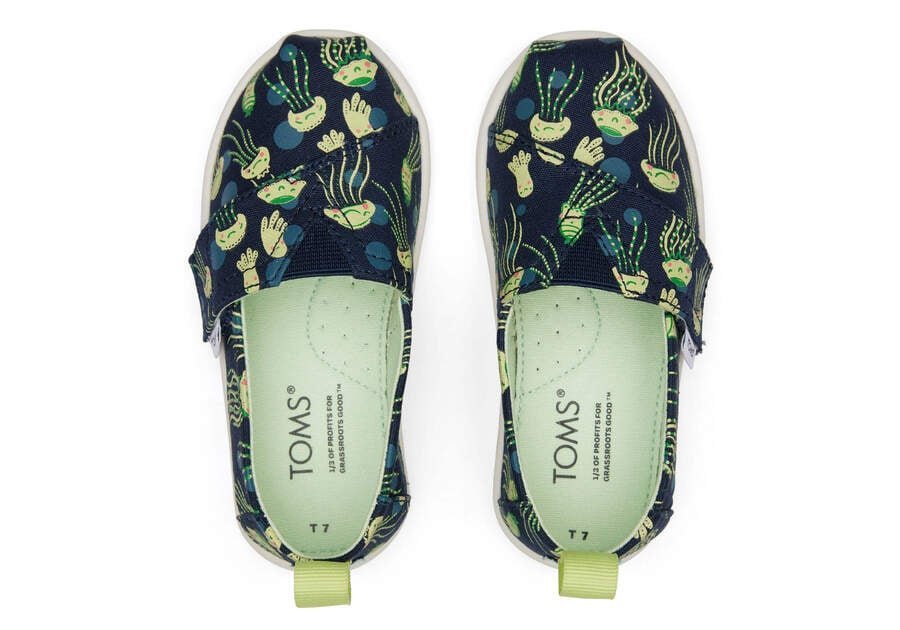 TOMS Tiny Kids - Alpargata - Navy glow in the dark jellyfish cipő - TOMS - Lábbeli > Cipő - OduStore