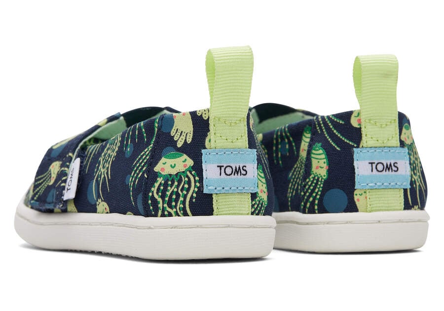 TOMS Tiny Kids - Alpargata - Navy glow in the dark jellyfish cipő - TOMS - Lábbeli > Cipő - OduStore