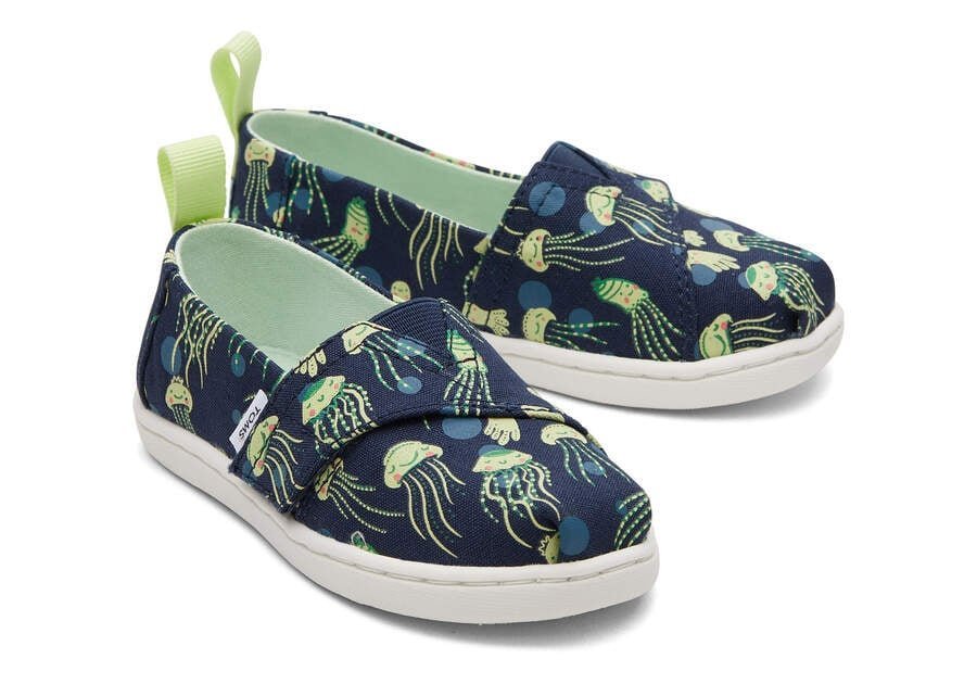 TOMS Tiny Kids - Alpargata - Navy glow in the dark jellyfish cipő - TOMS - Lábbeli > Cipő - OduStore