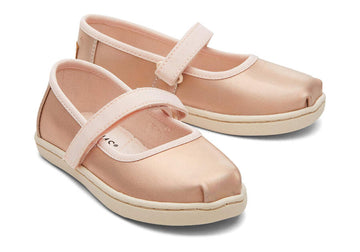 TOMS Tiny Kids - Mary Jane Rose Gold Metallic cipő - OduStore - Lábbeli > Cipő - TOMS