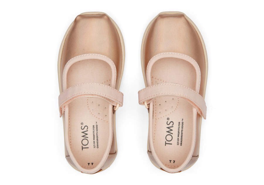 TOMS Tiny Kids - Mary Jane Rose Gold Metallic cipő - TOMS - Lábbeli > Cipő - OduStore