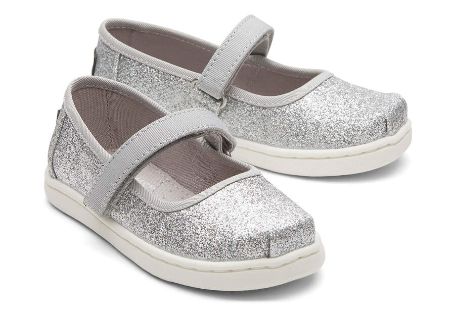 TOMS Tiny Kids - Mary Jane Silver cipő - OduStore - Lábbeli > Cipő - TOMS