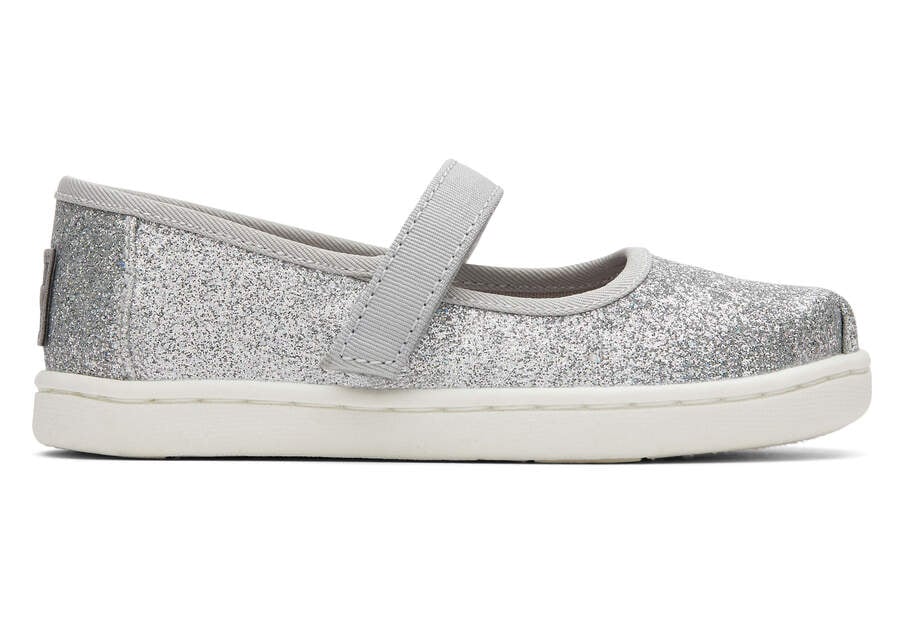 TOMS Tiny Kids - Mary Jane Silver cipő - OduStore - Lábbeli > Cipő - TOMS