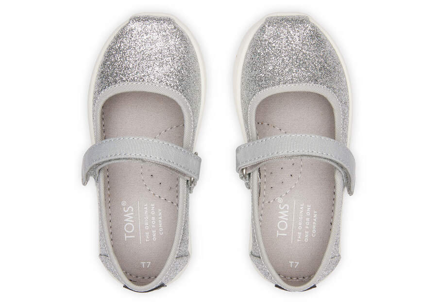 TOMS Tiny Kids - Mary Jane Silver cipő - OduStore - Lábbeli > Cipő - TOMS