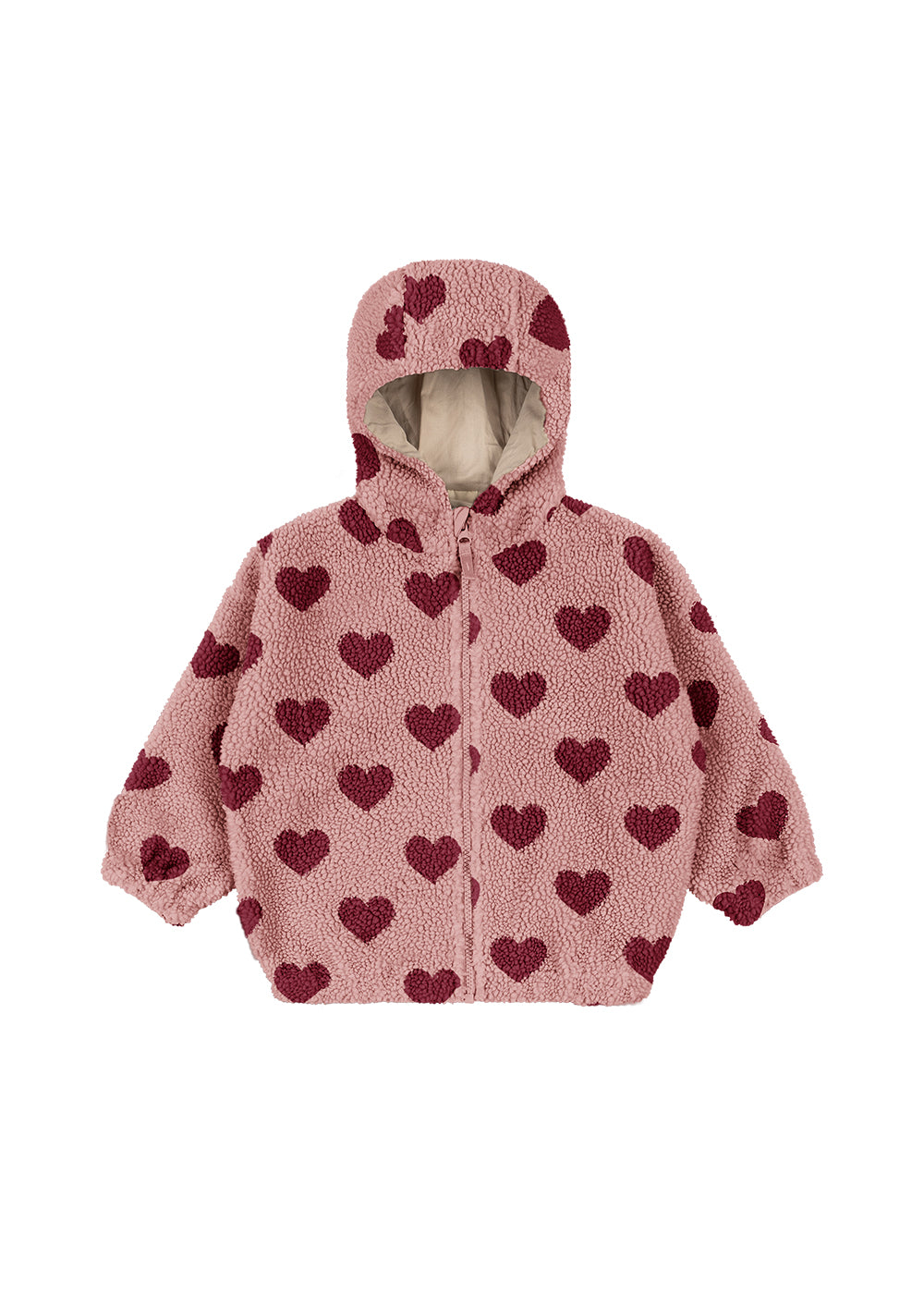 Konges Sløjd® Jody Teddy kapucnis pulóver - Coeur Mellow