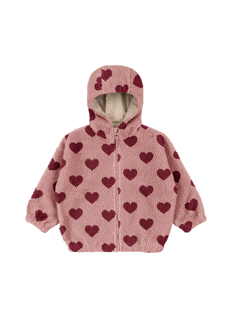Konges Sløjd® Jody Teddy kapucnis pulóver - Coeur Mellow