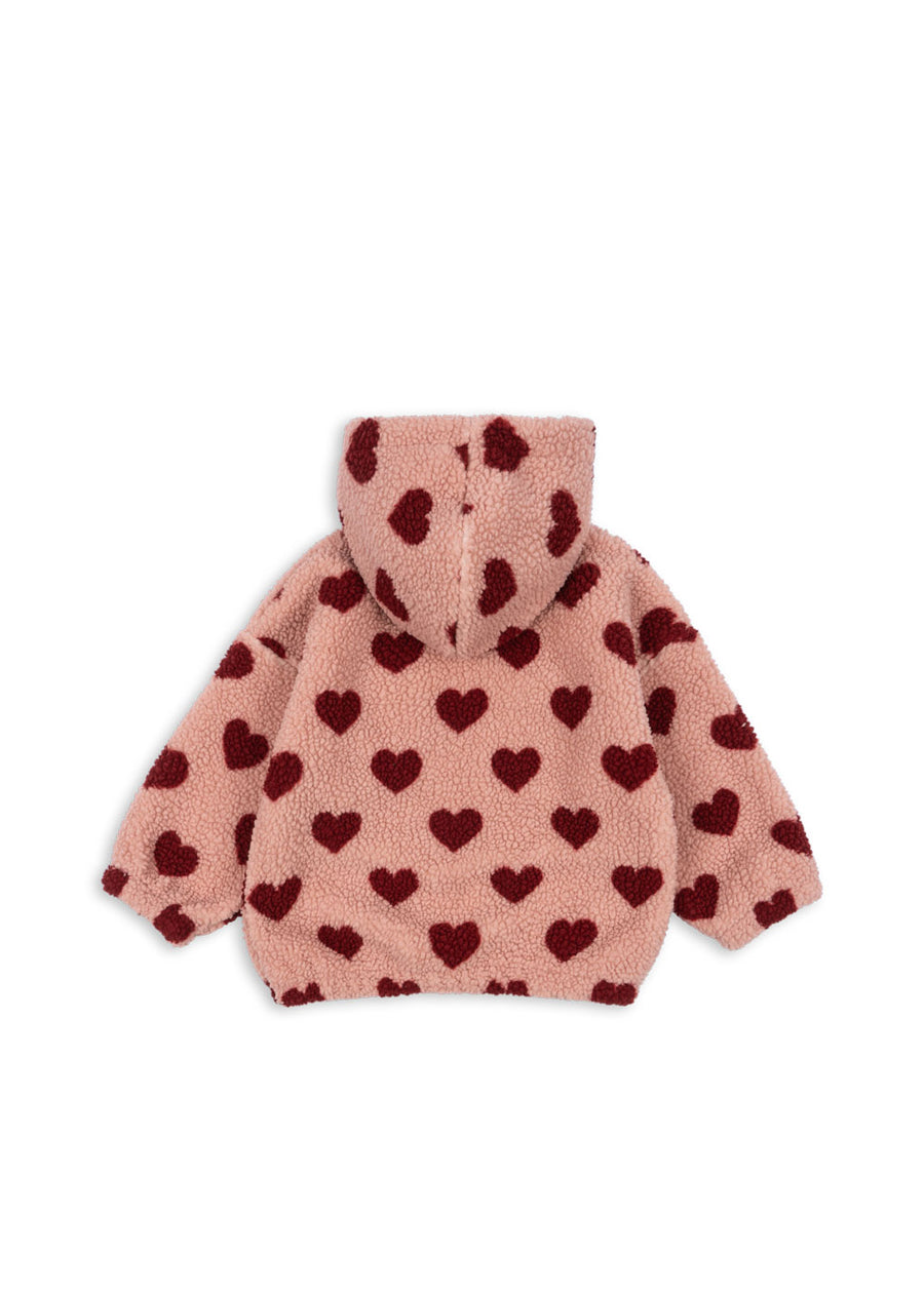 Konges Sløjd® Jody Teddy kapucnis pulóver - Coeur Mellow