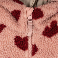 Konges Sløjd® Jody Teddy kapucnis pulóver - Coeur Mellow