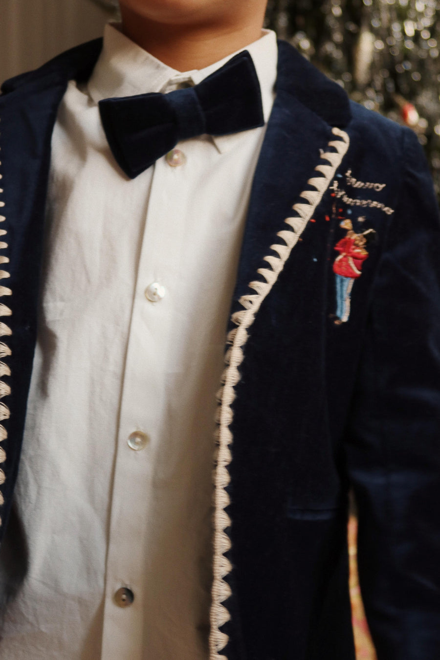 Konges Sløjd®  Festive csokornyakkendő - Navy blazer