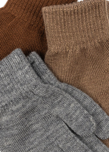 Konges Sløjd® Filla Kesztyű - Grey melage/Beige/Brown