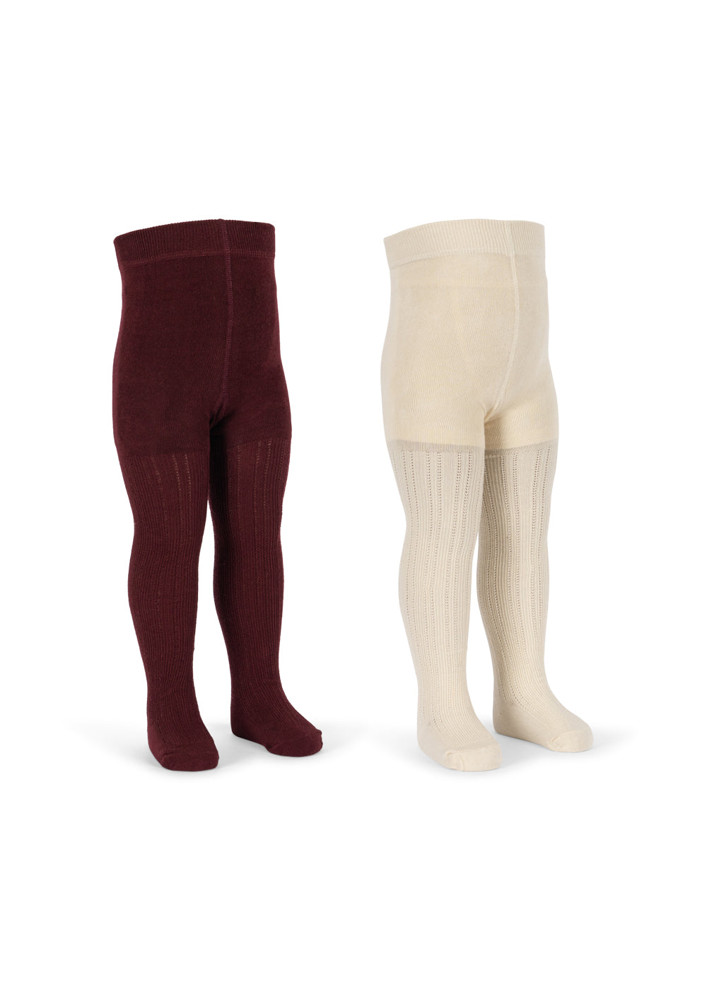 Konges Sløjd 2 db-os harisnya szett - Bordeaux/Off white