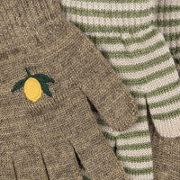 Konges Sløjd® Filla kesztyű - Lemon/Stripe