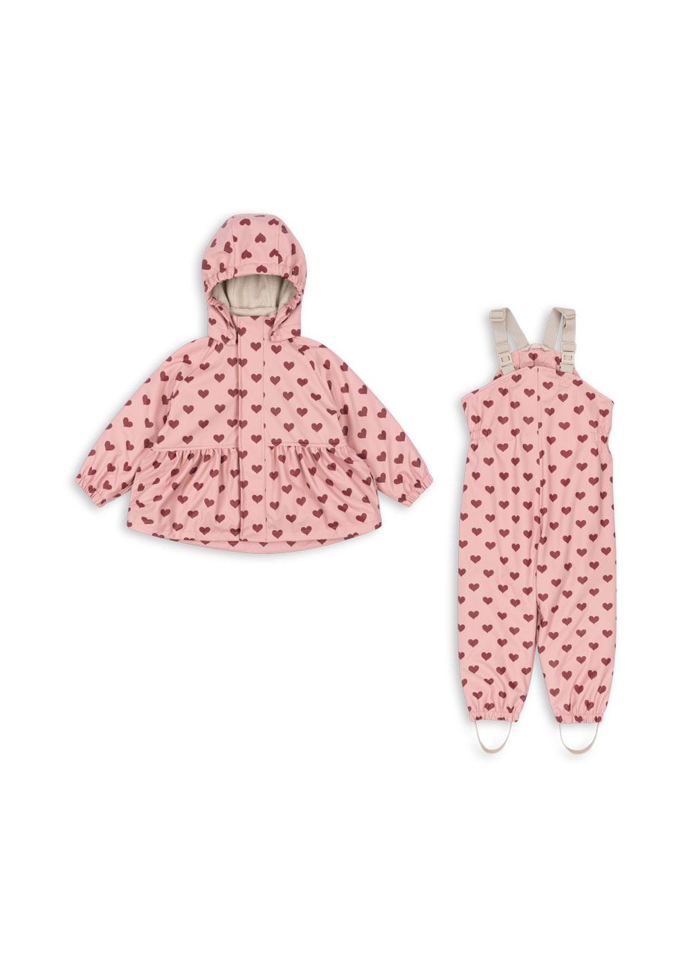 Konges Sløjd® Rainy Palme esőszett - Amour Pink