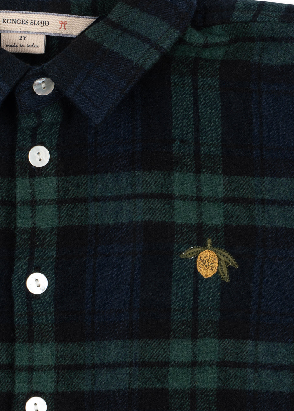 Konges Sløjd Children's cotton shirt - Green check