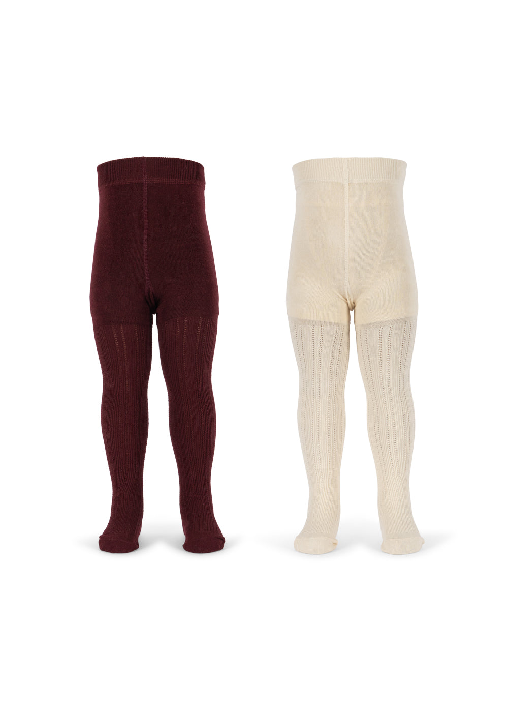 Konges Sløjd 2 db-os harisnya szett - Bordeaux/Off white