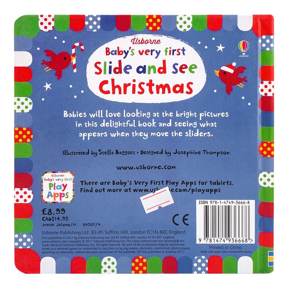 Usborne® Baby's Very First Slide And See Christmas Book - Usborne - Könyv - OduStore