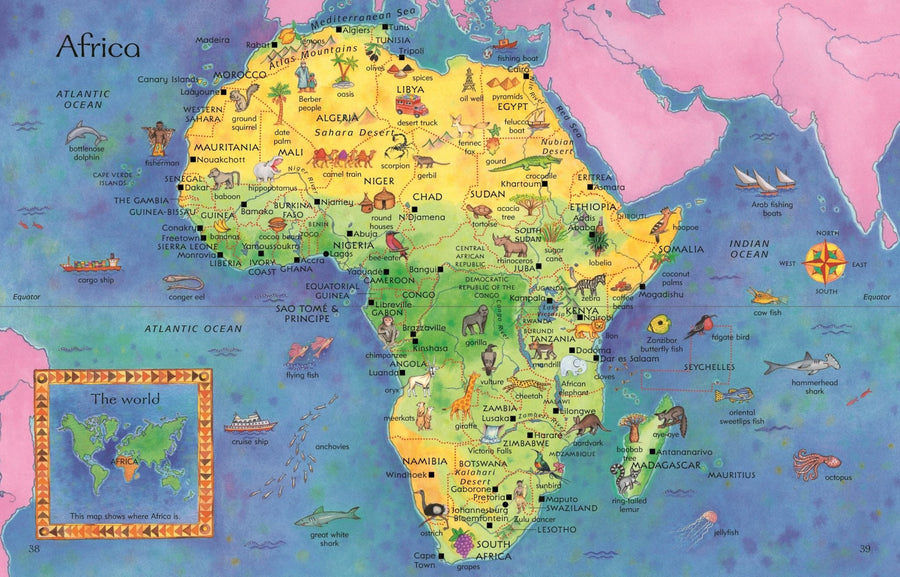 Usborne® Children's Picture Atlas - Usborne - Könyv - OduStore