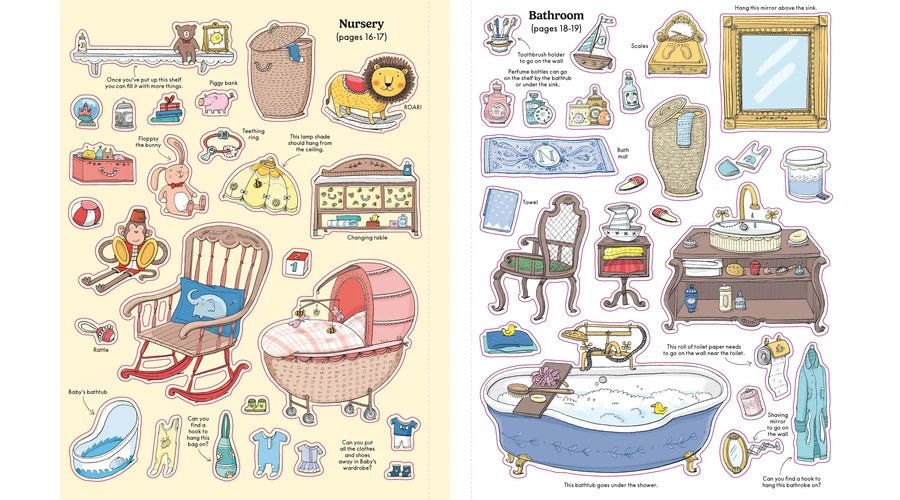 Usborne® Doll's house sticker book - Usborne - Kreatív - OduStore