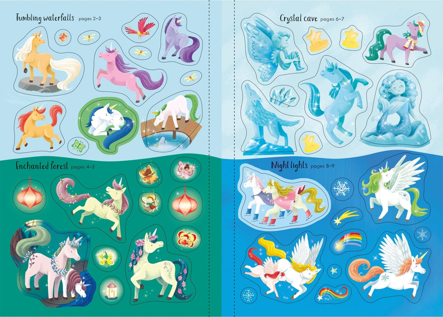 Usborne® Sparkly Unicorns Sticker Book - Usborne - Könyv - OduStore