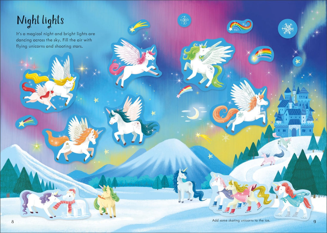 Usborne® Sparkly Unicorns Sticker Book - Usborne - Könyv - OduStore