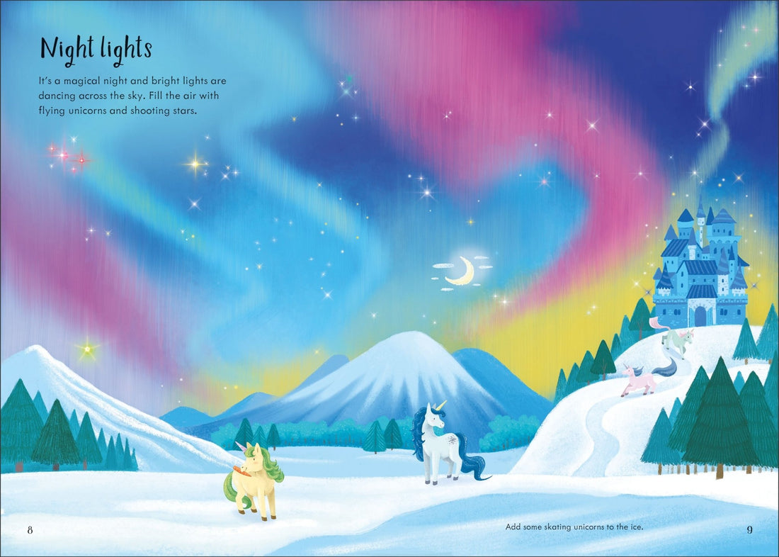 Usborne® Sparkly Unicorns Sticker Book - Usborne - Könyv - OduStore