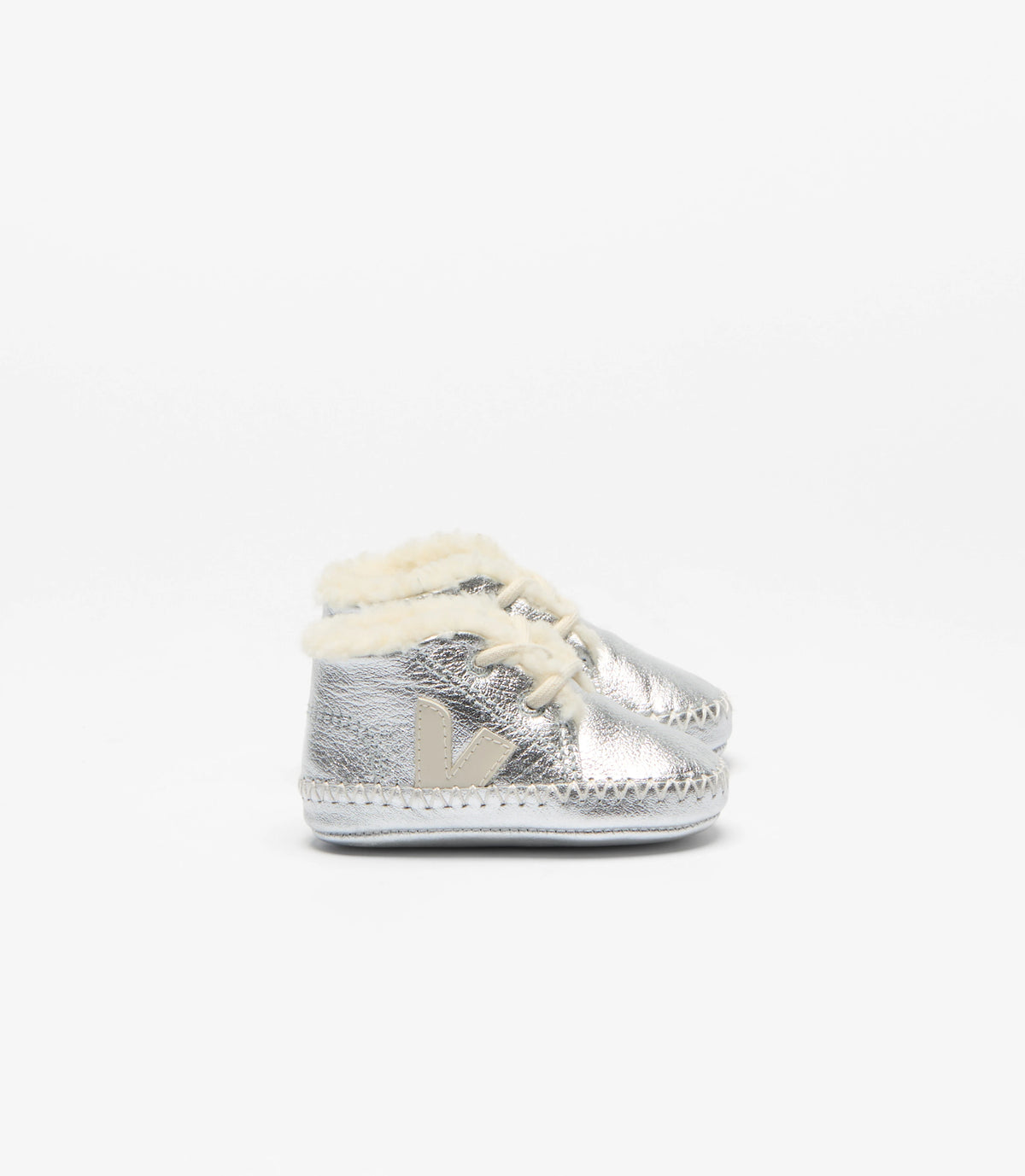 Veja Baby Fured Leather bundás bőrcipő - Silver Pierre