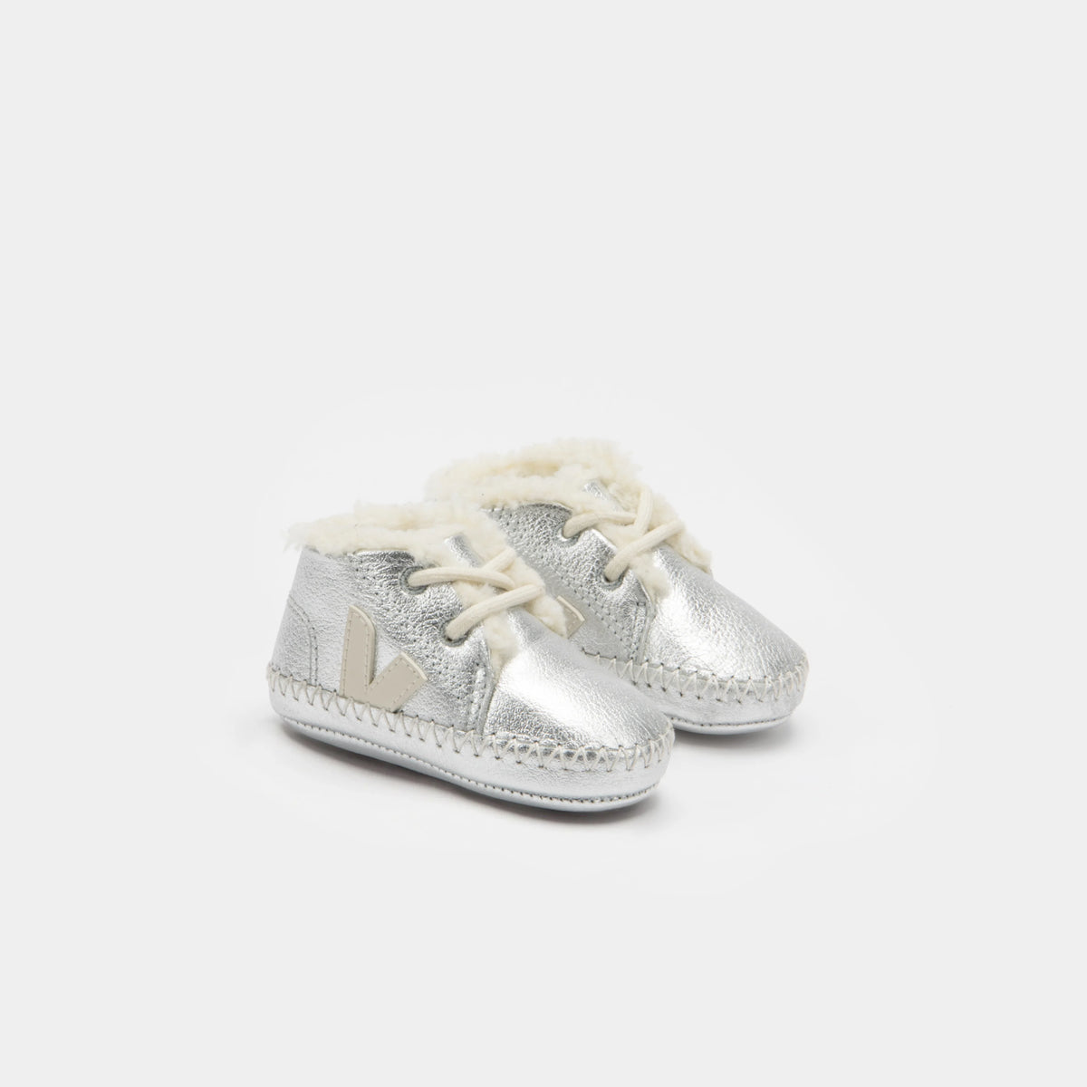 Veja Baby Fured Leather bundás bőrcipő - Silver Pierre